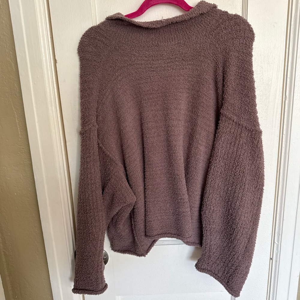 entro Mauve Textured ButtonUp Collared Oversized Sweater. Size M. Good condition - Picture 4 of 4